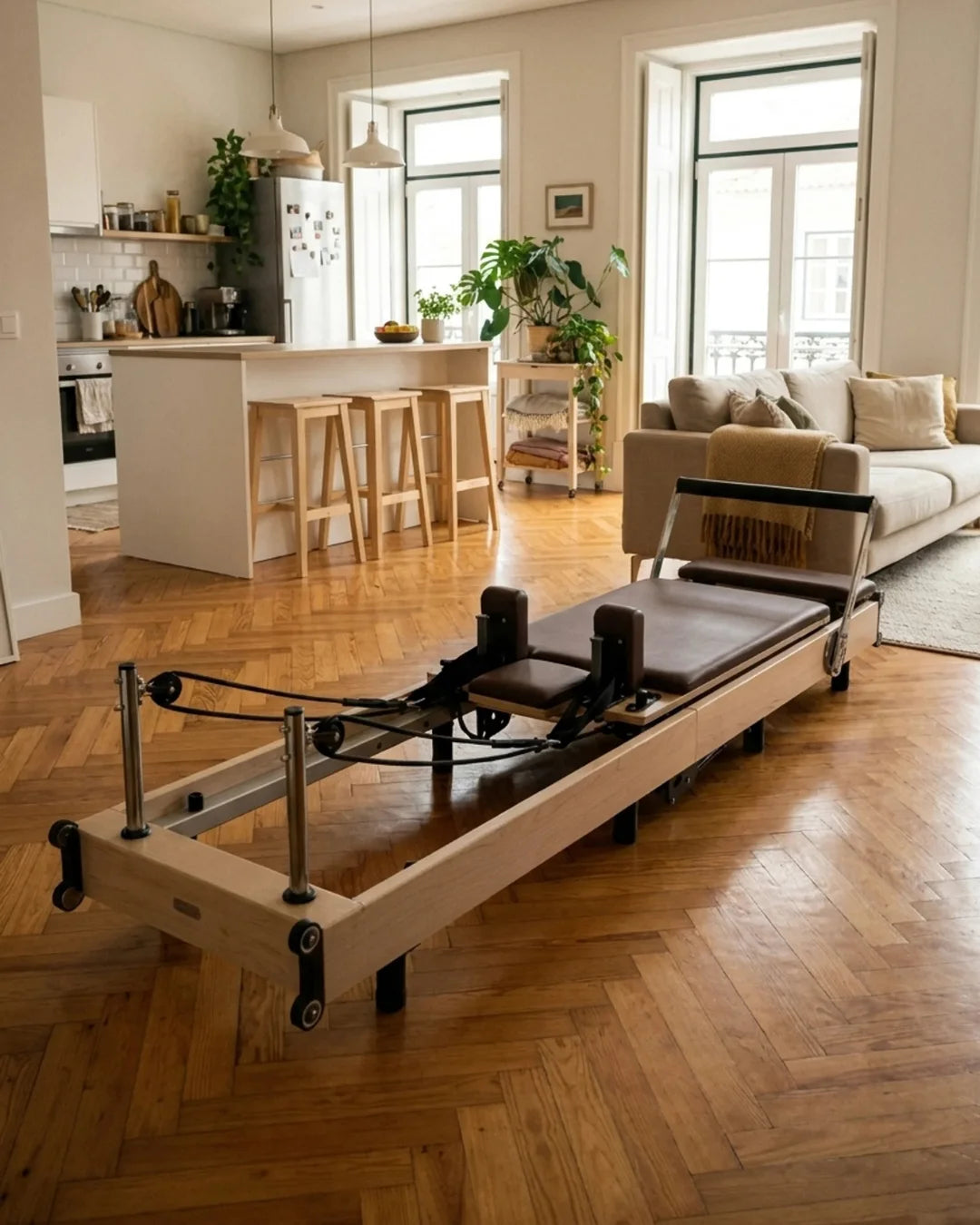 Folding pilates home machine 